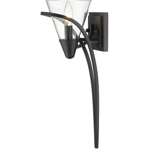 Olympia 1 Light 6 inch Matte Black Sconce Wall Light